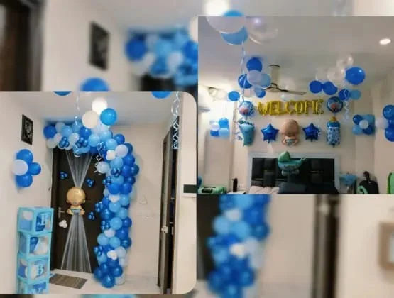 Elegant Baby Boy Welcome Decor